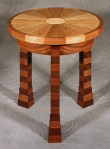 Franco Round Table black walnut, butternut, birdseye maple, hard maple 23d x 23h