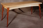 Gazelle Console Table quartersawn maple, black walnut 60l x 24d x 25h